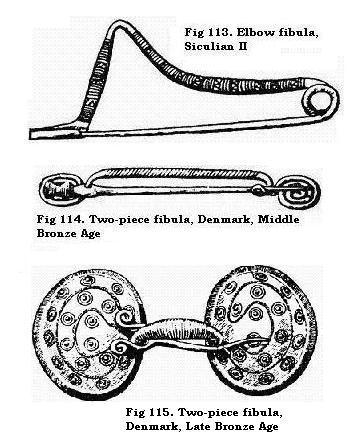 Safety pins (fibulae), Siculian, Denmark