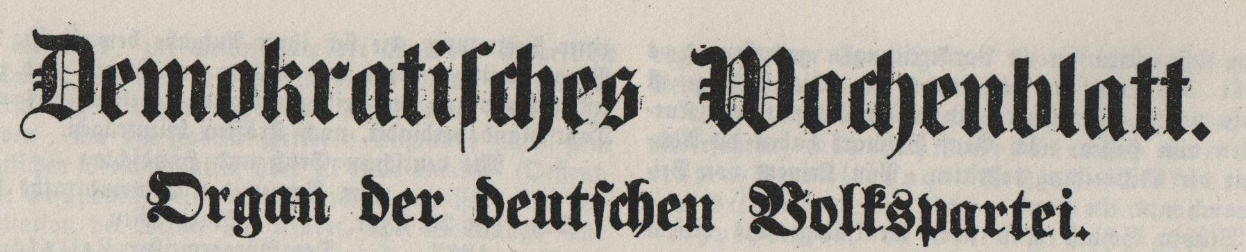 Demokratisches Wochenblatt