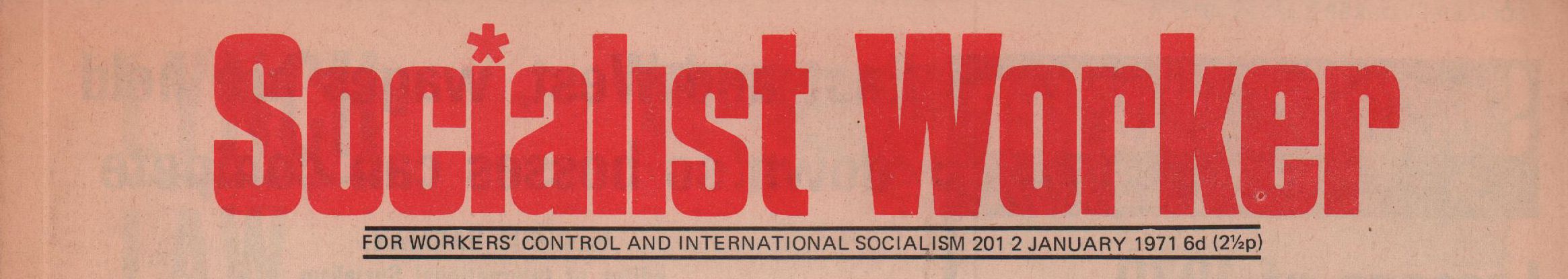 Socialiast Worker Masthead