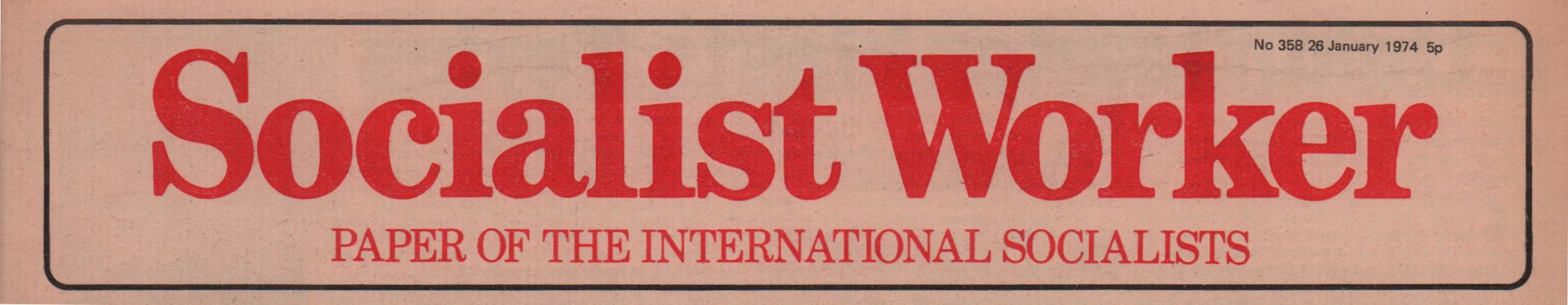 Socialist Worker Masthead