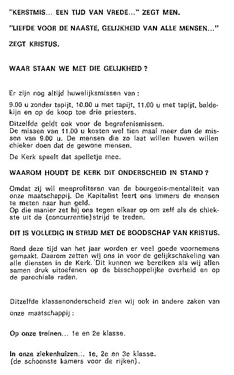 Pamflet Actiegroep Rechtvaardigheid